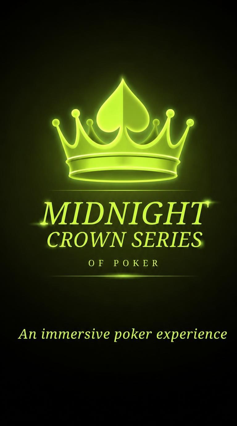 Acid-green crown with a spade — Midnight Crown Series of Poker